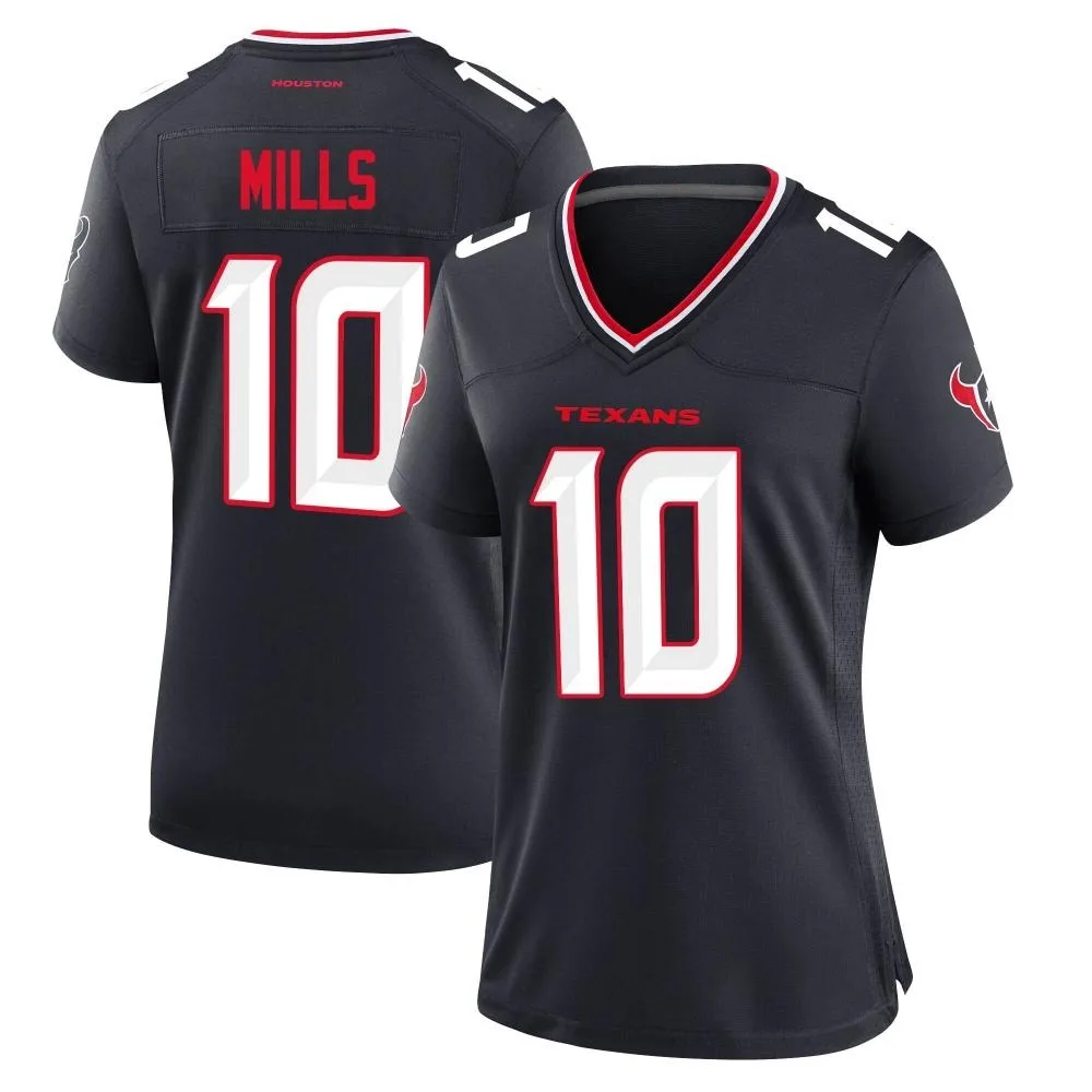 Women's Houston Texans Davis Mills Nike Team Game Navy Jersey Women's Houston Texans Davis Mills Nike Team Game Navy Jersey