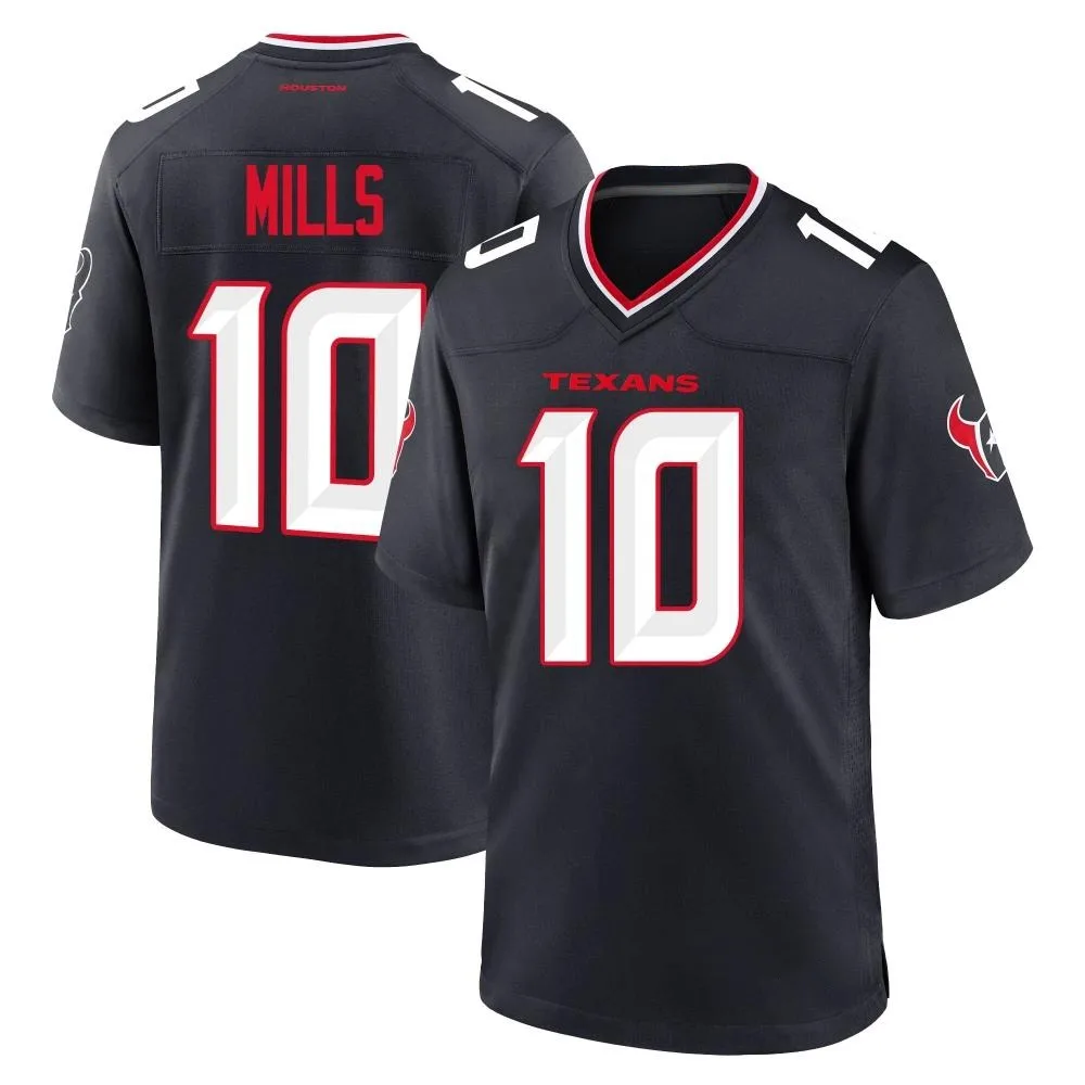 Youth Houston Texans Davis Mills Nike Team Game Navy Jersey Youth Houston Texans Davis Mills Nike Team Game Navy Jersey