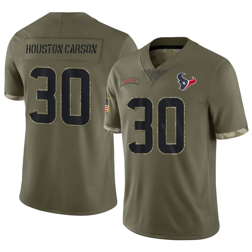 Men's Houston Texans Deandre Houston-Carson Nike DeAndre -Carson 2022 Salute To Service Limited Olive Jersey Men's Houston Texans Deandre Houston-Carson Nike DeAndre -Carson 2022 Salute To Service Limited Olive Jersey
