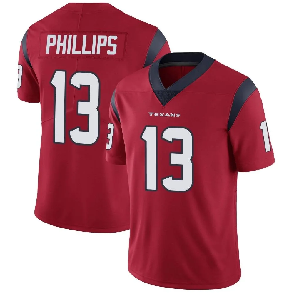 Men's Houston Texans Del'shawn Phillips Nike Alternate Vapor Untouchable Limited Red Jersey Men's Houston Texans Del'shawn Phillips Nike Alternate Vapor Untouchable Limited Red Jersey