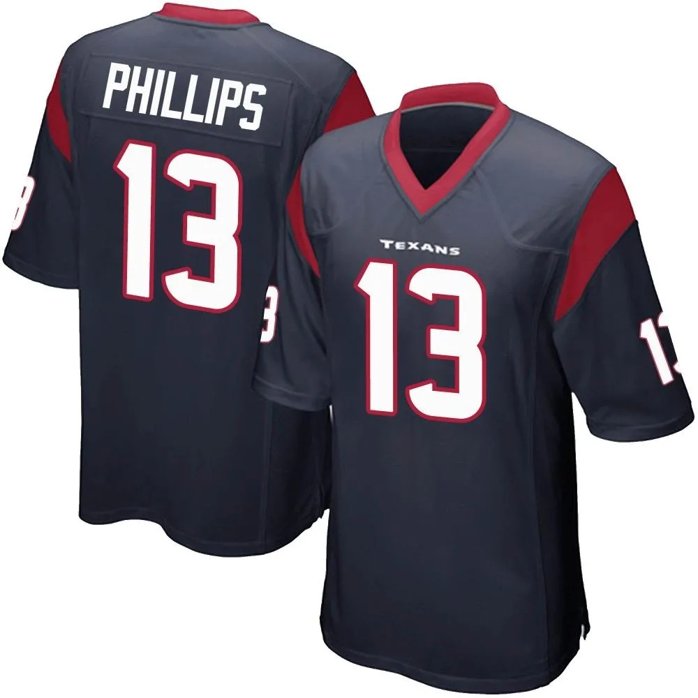Men's Houston Texans Del'shawn Phillips Nike Team Color Game Navy Blue Jersey Men's Houston Texans Del'shawn Phillips Nike Team Color Game Navy Blue Jersey