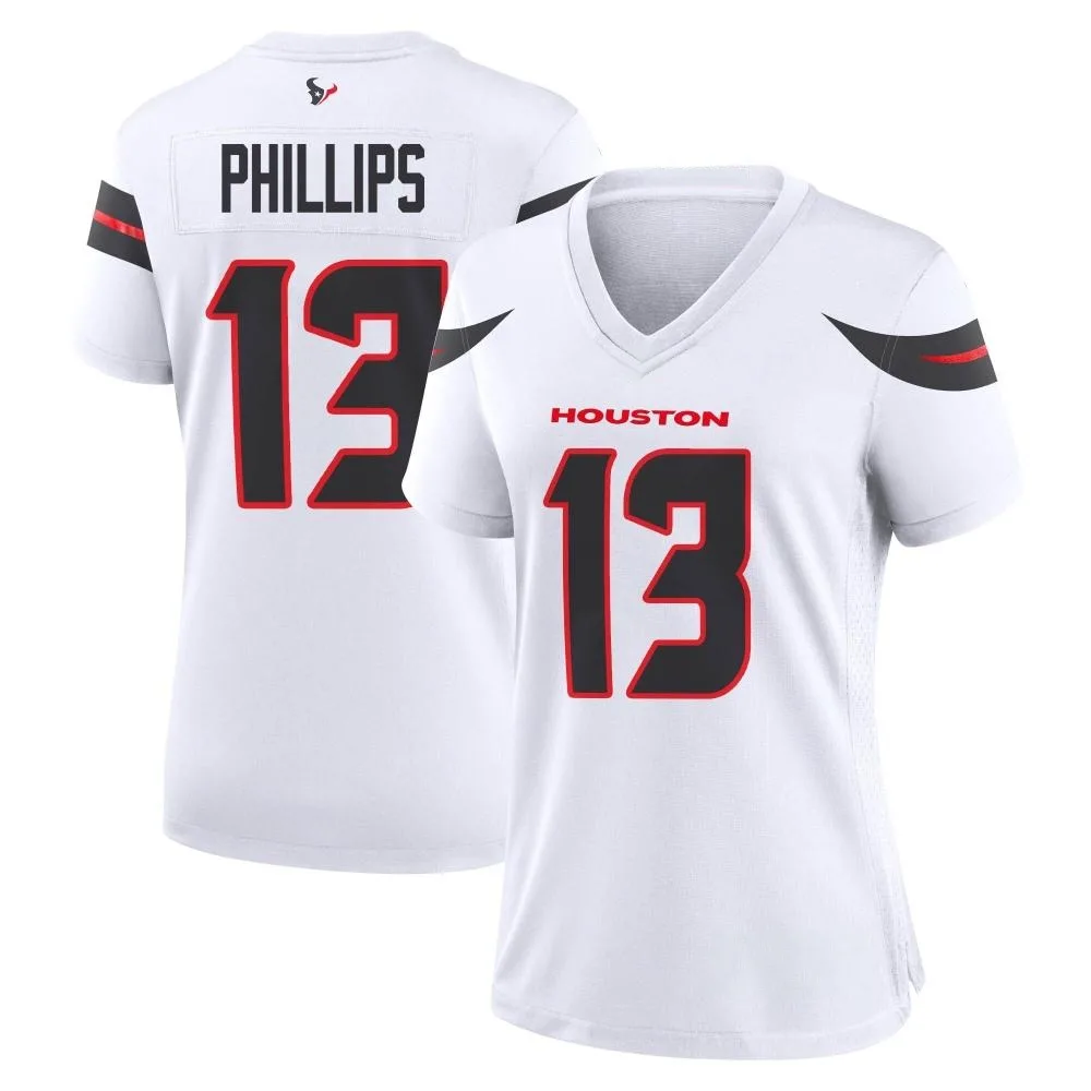 Women's Houston Texans Del'shawn Phillips Nike Game White Jersey Women's Houston Texans Del'shawn Phillips Nike Game White Jersey