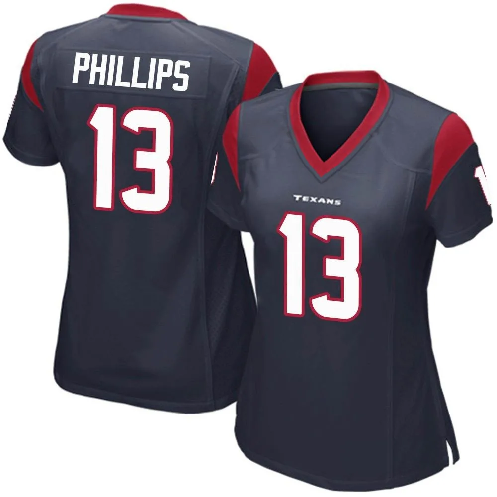 Women's Houston Texans Del'shawn Phillips Nike Team Color Game Navy Blue Jersey Women's Houston Texans Del'shawn Phillips Nike Team Color Game Navy Blue Jersey