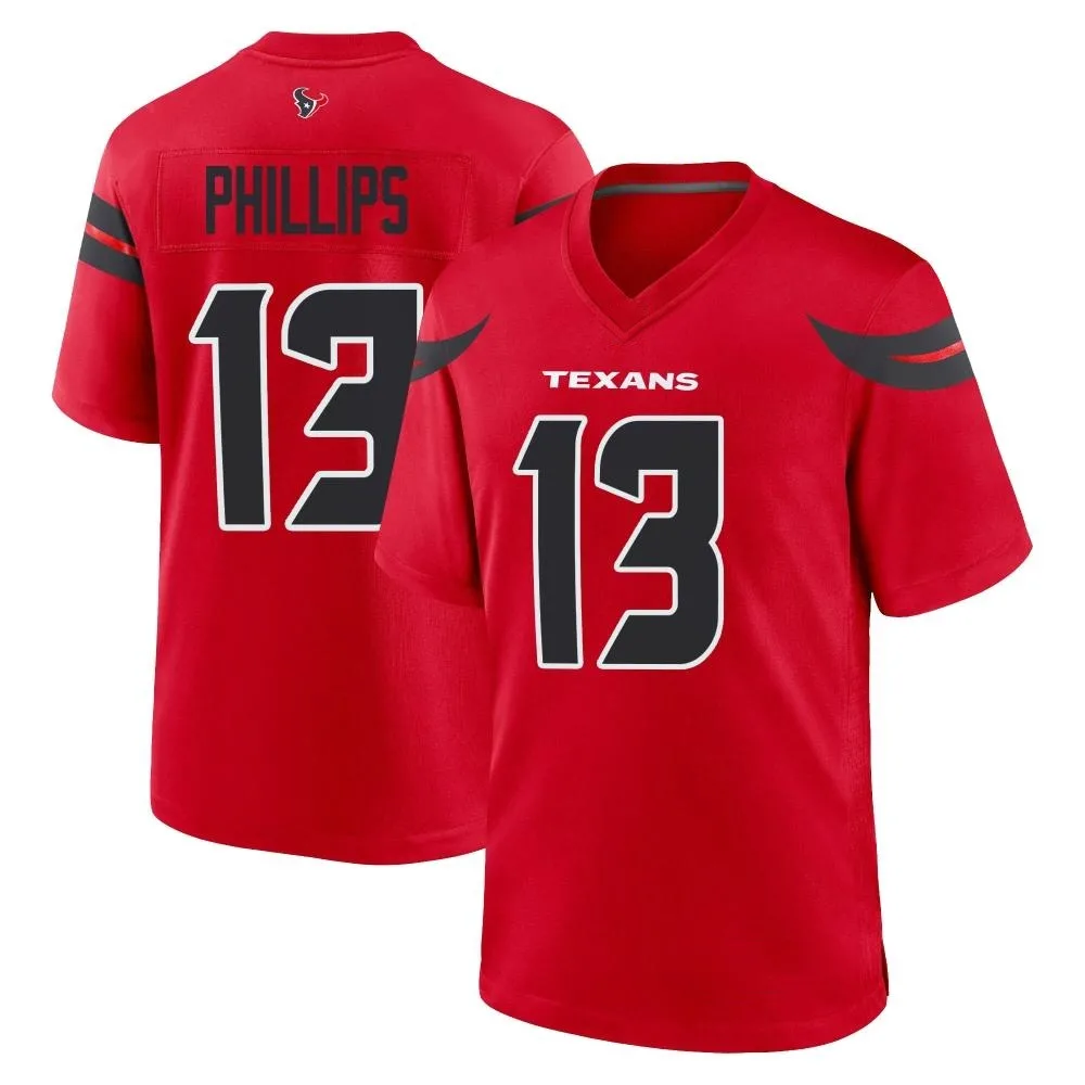 Youth Houston Texans Del'shawn Phillips Nike Alternate Game Red Jersey Youth Houston Texans Del'shawn Phillips Nike Alternate Game Red Jersey