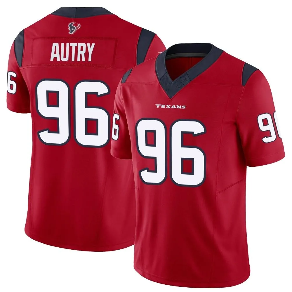 Men's Houston Texans Denico Autry Nike Vapor F.U.S.E. Limited Red Jersey Men's Houston Texans Denico Autry Nike Vapor F.U.S.E. Limited Red Jersey