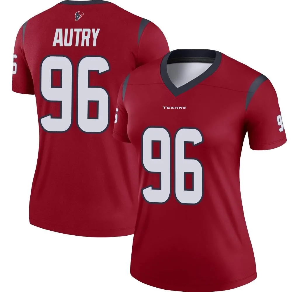 Women's Houston Texans Denico Autry Nike Legend Red Jersey Women's Houston Texans Denico Autry Nike Legend Red Jersey