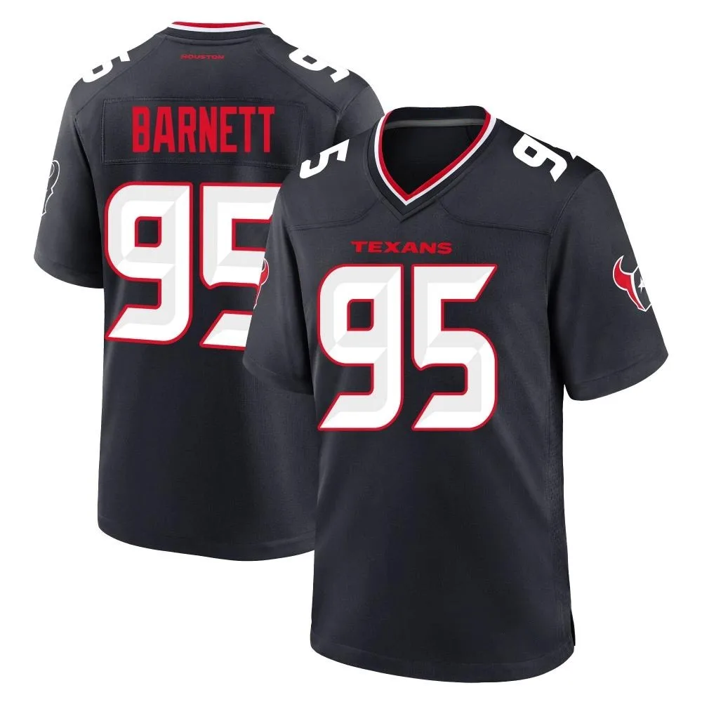 Men's Houston Texans Derek Barnett Nike Team Game Navy Jersey Men's Houston Texans Derek Barnett Nike Team Game Navy Jersey