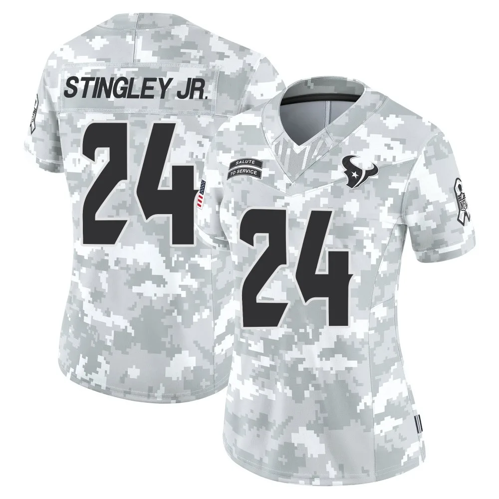 Women's Houston Texans Derek Stingley Jr. Nike 2024 Salute to Service Limited Arctic Camo Jersey Women's Houston Texans Derek Stingley Jr. Nike 2024 Salute to Service Limited Arctic Camo Jersey