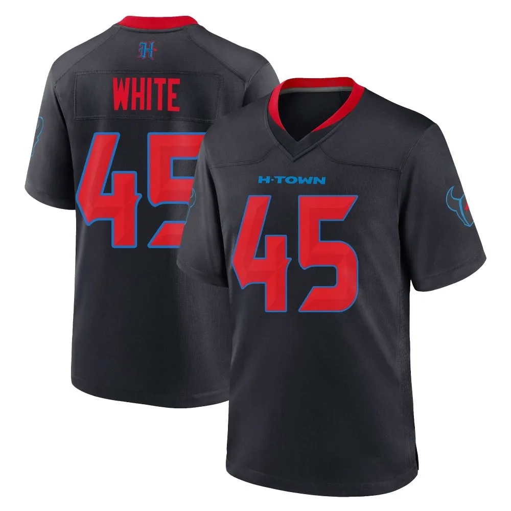 Men's Houston Texans Devin White Nike 2nd Alternate Game Navy Jersey Men's Houston Texans Devin White Nike 2nd Alternate Game Navy Jersey