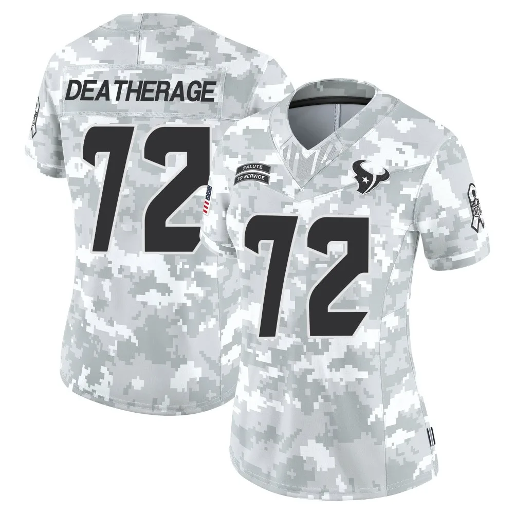 Women's Houston Texans Dylan Deatherage Nike 2024 Salute to Service Limited Arctic Camo Jersey Women's Houston Texans Dylan Deatherage Nike 2024 Salute to Service Limited Arctic Camo Jersey