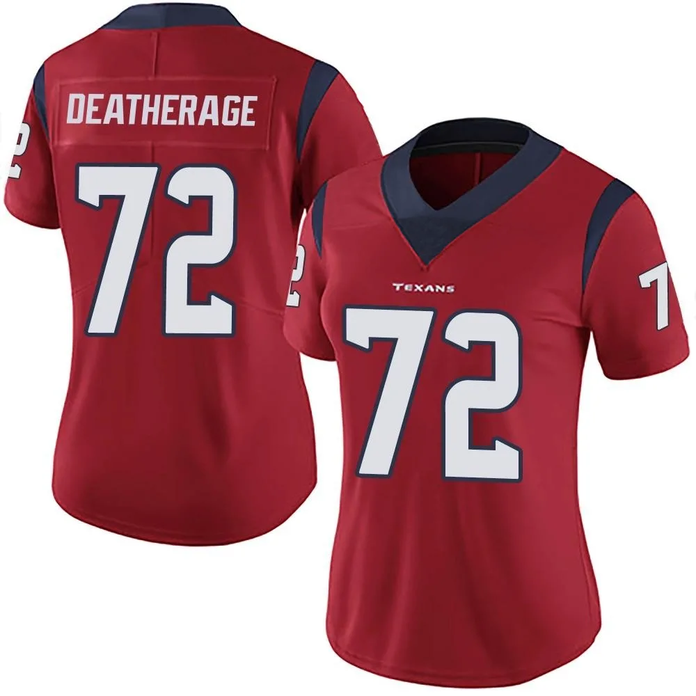 Women's Houston Texans Dylan Deatherage Nike Alternate Vapor Untouchable Limited Red Jersey Women's Houston Texans Dylan Deatherage Nike Alternate Vapor Untouchable Limited Red Jersey