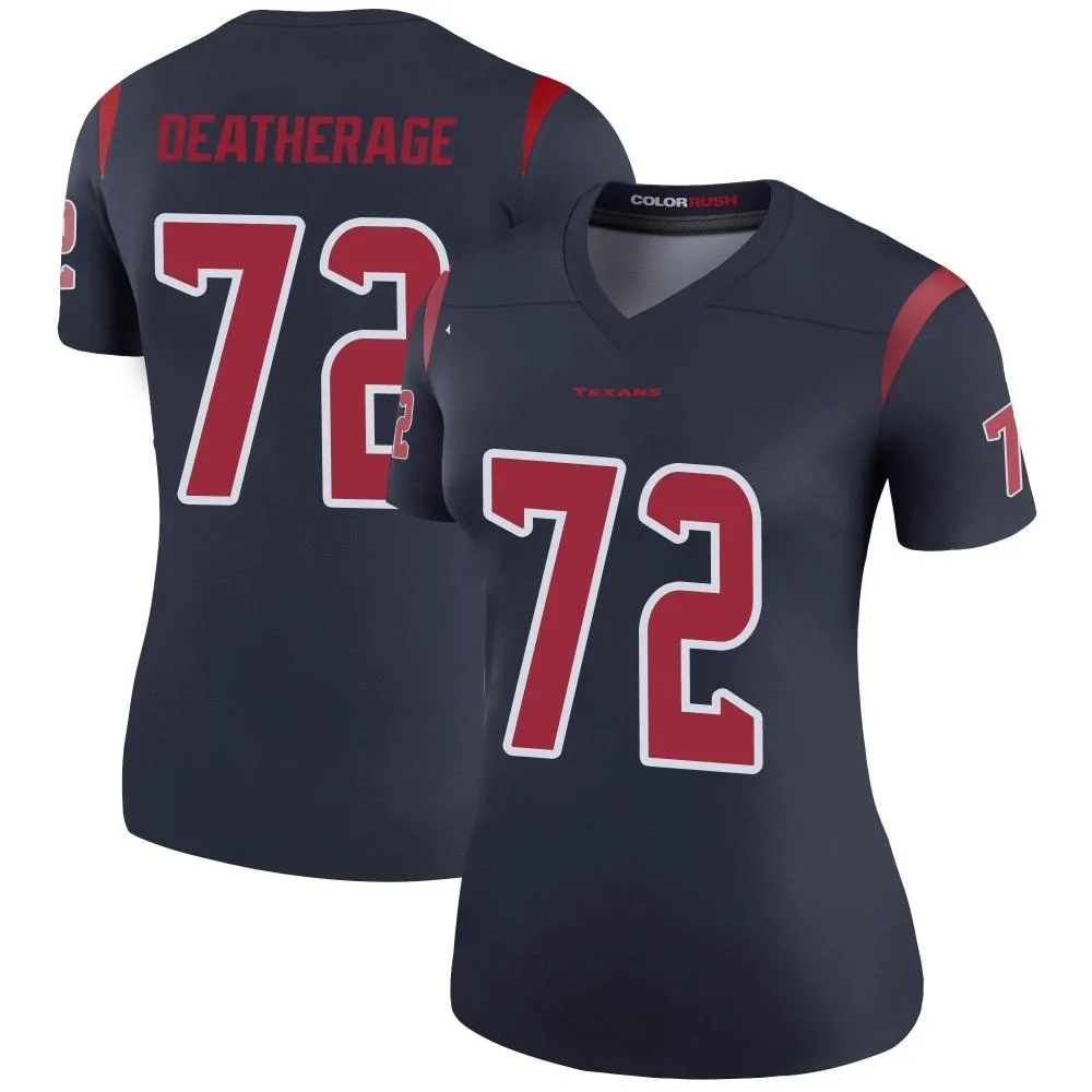 Women's Houston Texans Dylan Deatherage Nike Color Rush Legend Navy Jersey Women's Houston Texans Dylan Deatherage Nike Color Rush Legend Navy Jersey
