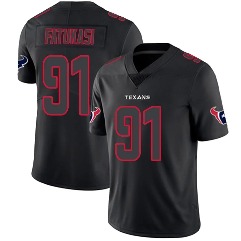 Men's Houston Texans Folorunso Fatukasi Nike Limited Black Impact Jersey Men's Houston Texans Folorunso Fatukasi Nike Limited Black Impact Jersey