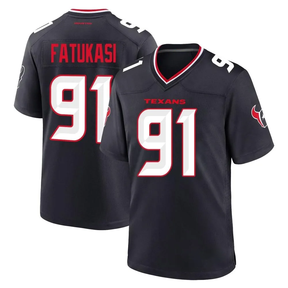Men's Houston Texans Folorunso Fatukasi Nike Team Game Navy Jersey Men's Houston Texans Folorunso Fatukasi Nike Team Game Navy Jersey