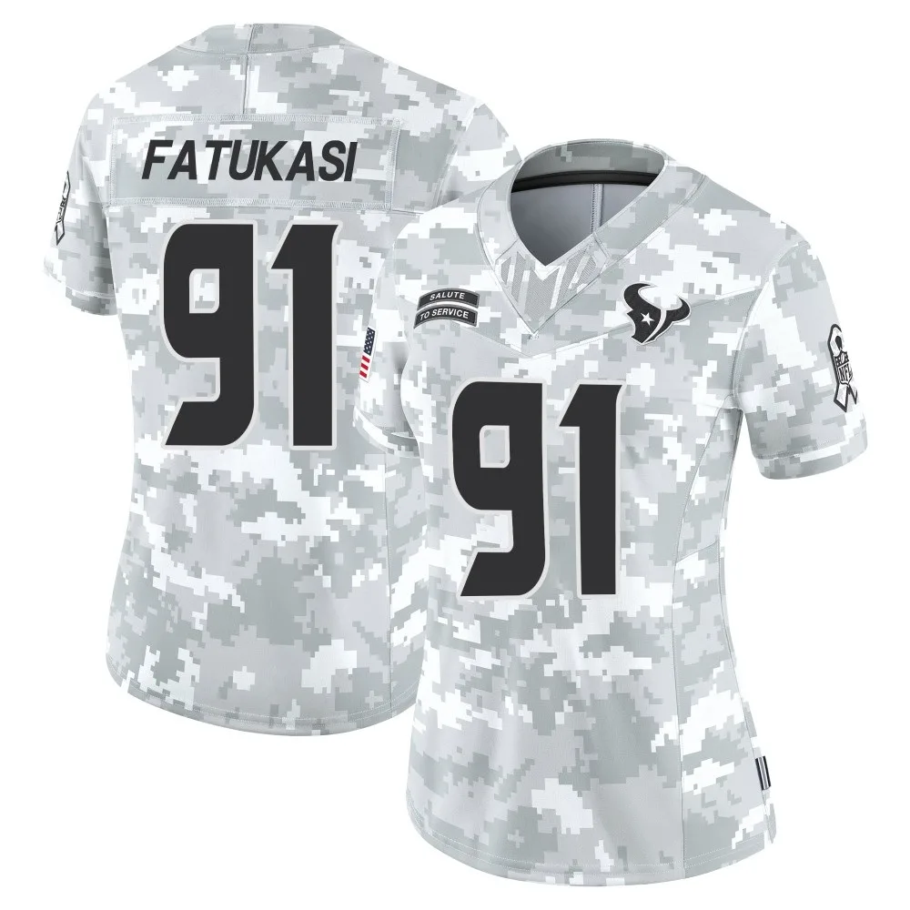 Women's Houston Texans Folorunso Fatukasi Nike 2024 Salute to Service Limited Arctic Camo Jersey Women's Houston Texans Folorunso Fatukasi Nike 2024 Salute to Service Limited Arctic Camo Jersey