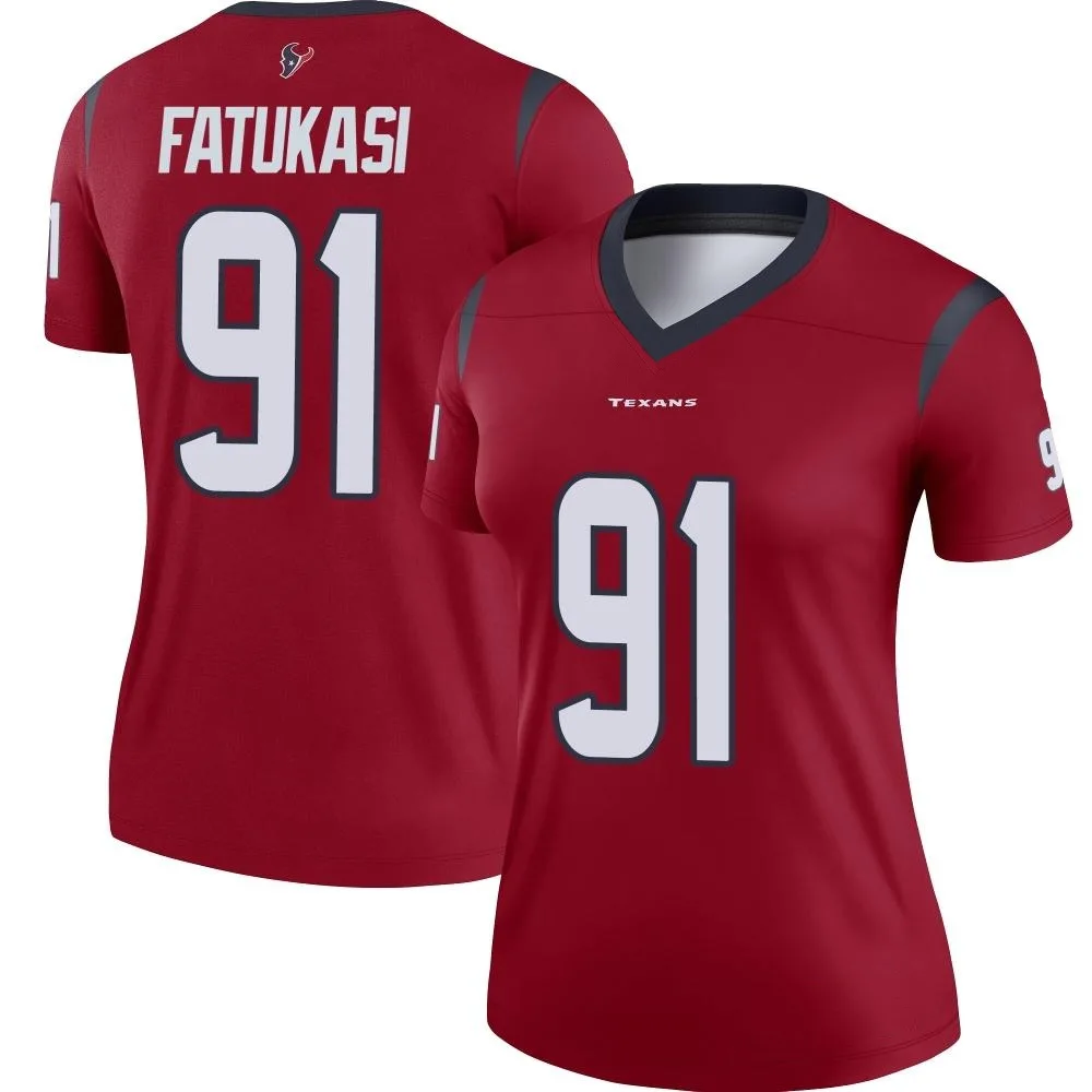 Women's Houston Texans Folorunso Fatukasi Nike Legend Red Jersey Women's Houston Texans Folorunso Fatukasi Nike Legend Red Jersey
