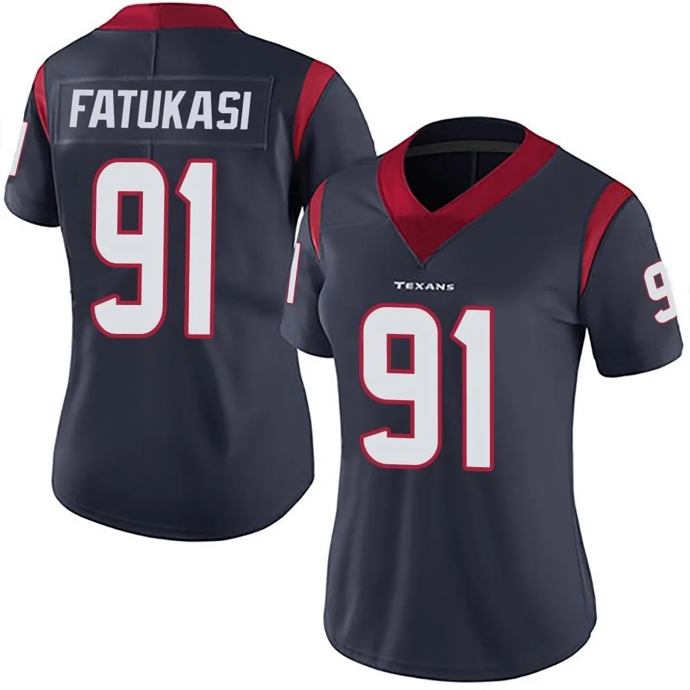 Women's Houston Texans Folorunso Fatukasi Nike Team Color Vapor Untouchable Limited Navy Blue Jersey Women's Houston Texans Folorunso Fatukasi Nike Team Color Vapor Untouchable Limited Navy Blue Jersey