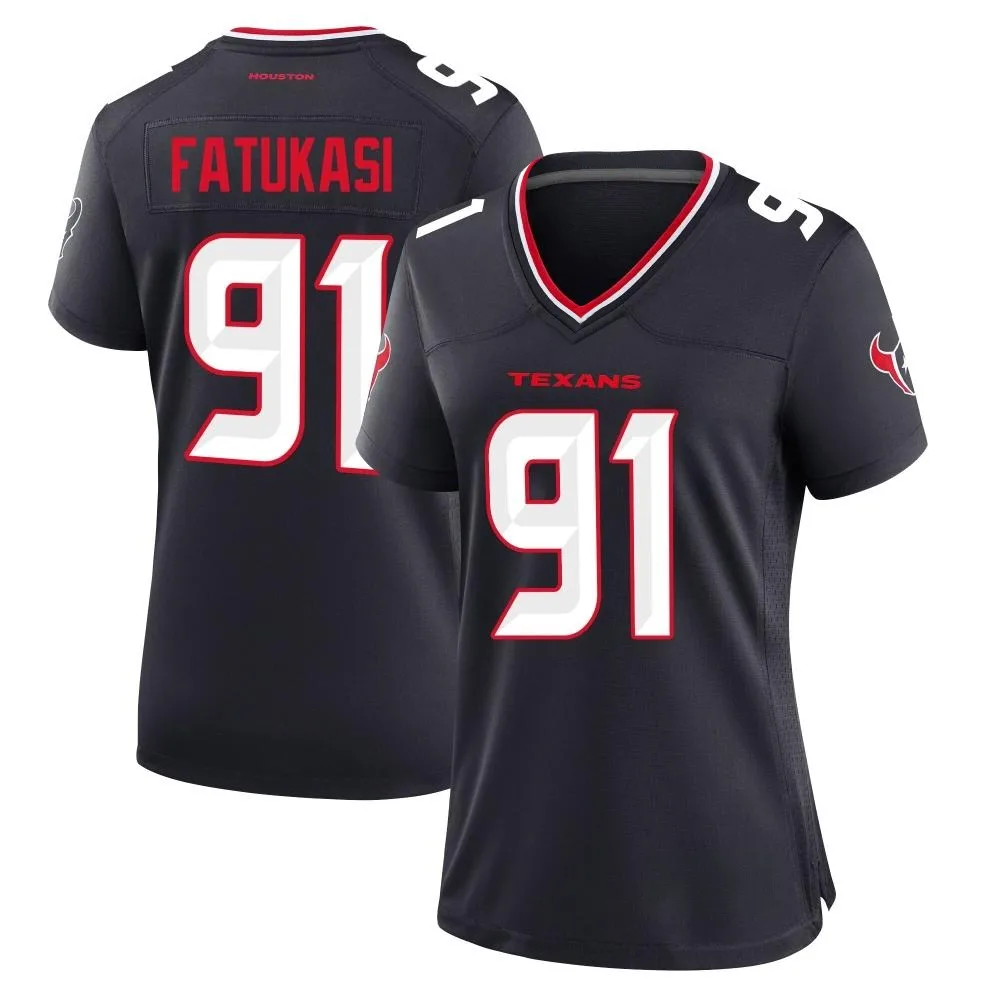 Women's Houston Texans Folorunso Fatukasi Nike Team Game Navy Jersey Women's Houston Texans Folorunso Fatukasi Nike Team Game Navy Jersey