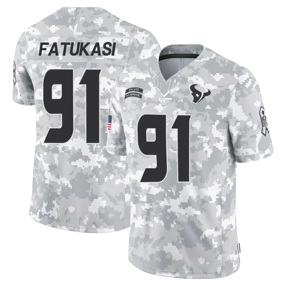 Youth Houston Texans Folorunso Fatukasi Nike 2024 Salute to Service Limited Arctic Camo Jersey Youth Houston Texans Folorunso Fatukasi Nike 2024 Salute to Service Limited Arctic Camo Jersey