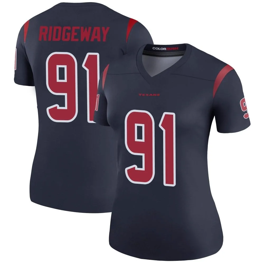Women's Houston Texans Hassan Ridgeway Nike Color Rush Legend Navy Jersey Women's Houston Texans Hassan Ridgeway Nike Color Rush Legend Navy Jersey