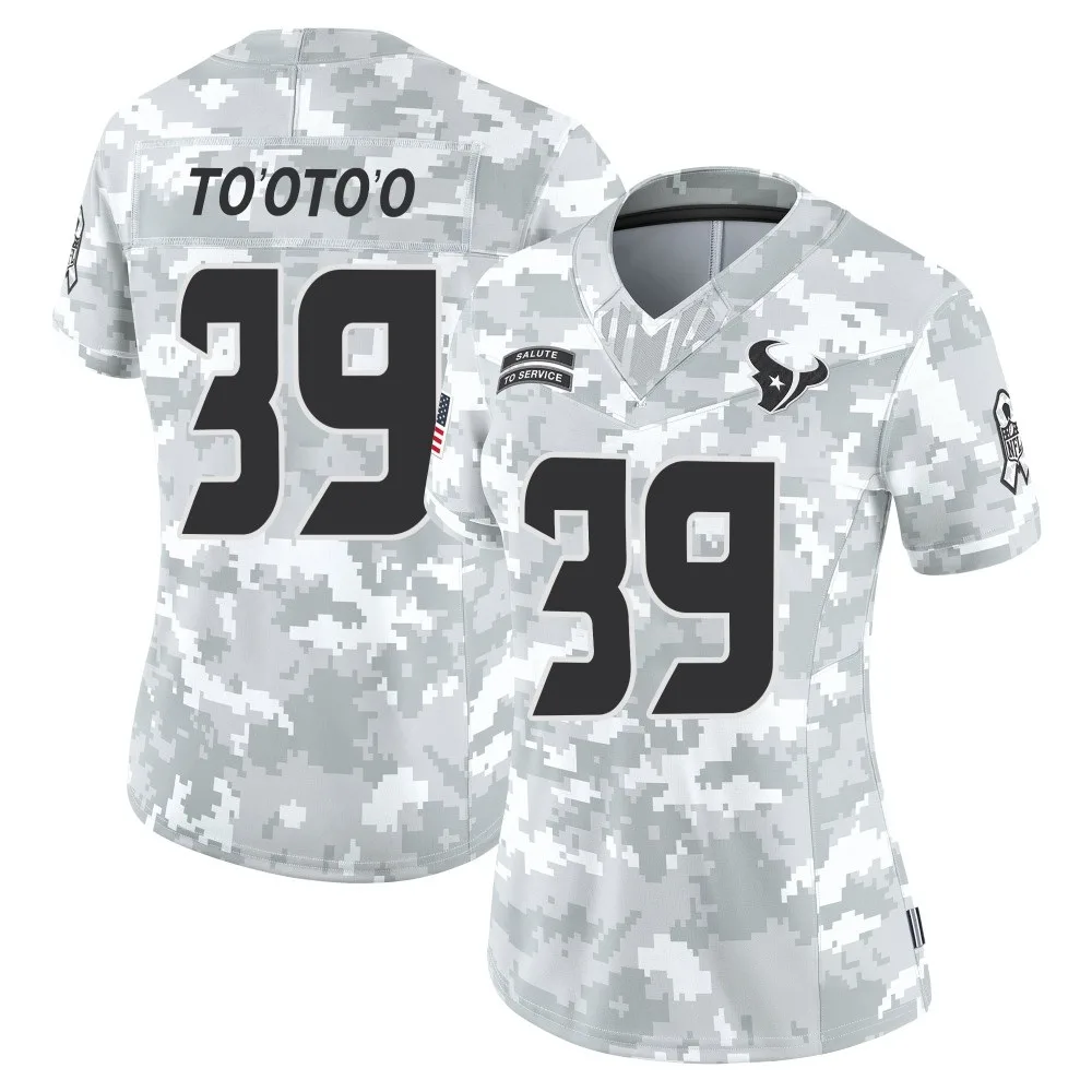 Women's Houston Texans Henry To'oto'o Nike 2024 Salute to Service Limited Arctic Camo Jersey Women's Houston Texans Henry To'oto'o Nike 2024 Salute to Service Limited Arctic Camo Jersey