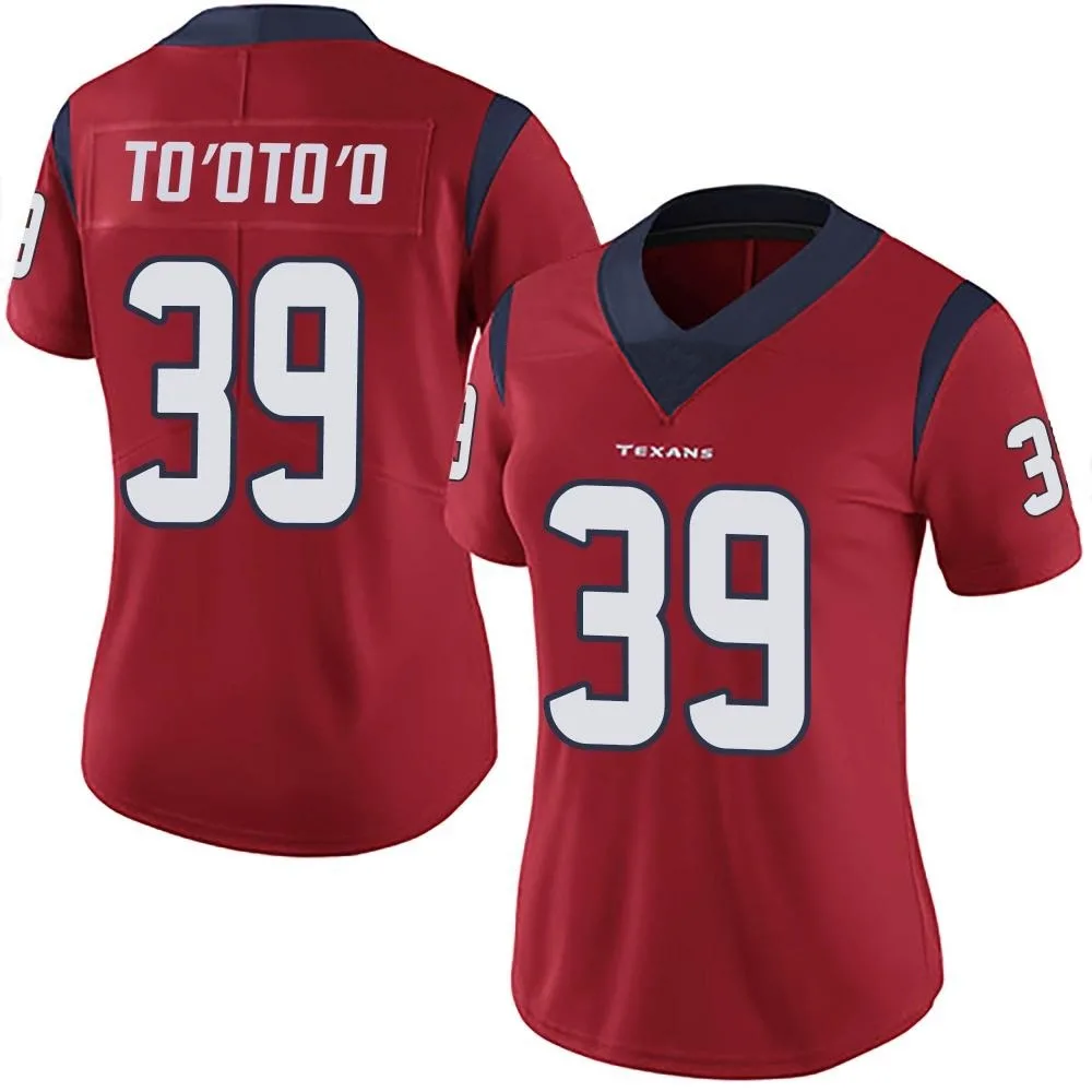 Women's Houston Texans Henry To'oto'o Nike Alternate Vapor Untouchable Limited Red Jersey Women's Houston Texans Henry To'oto'o Nike Alternate Vapor Untouchable Limited Red Jersey