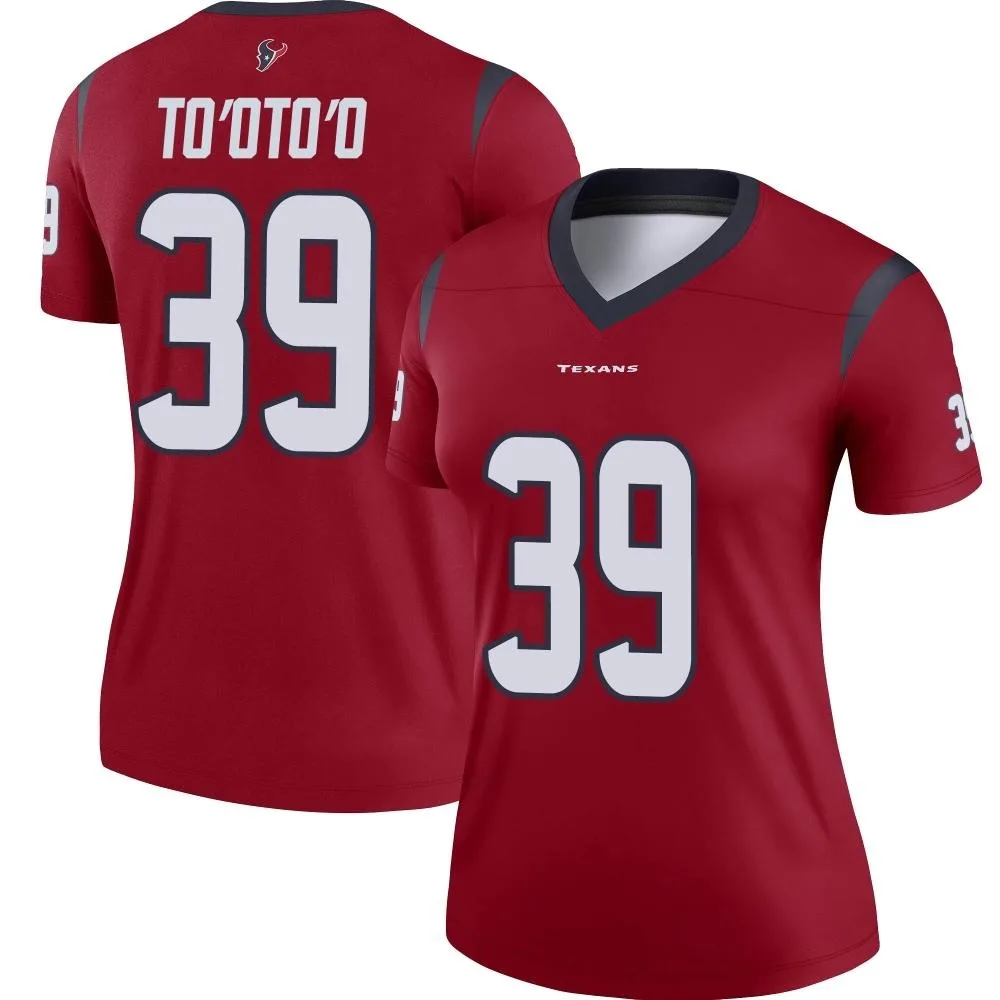 Women's Houston Texans Henry To'oto'o Nike Legend Red Jersey Women's Houston Texans Henry To'oto'o Nike Legend Red Jersey