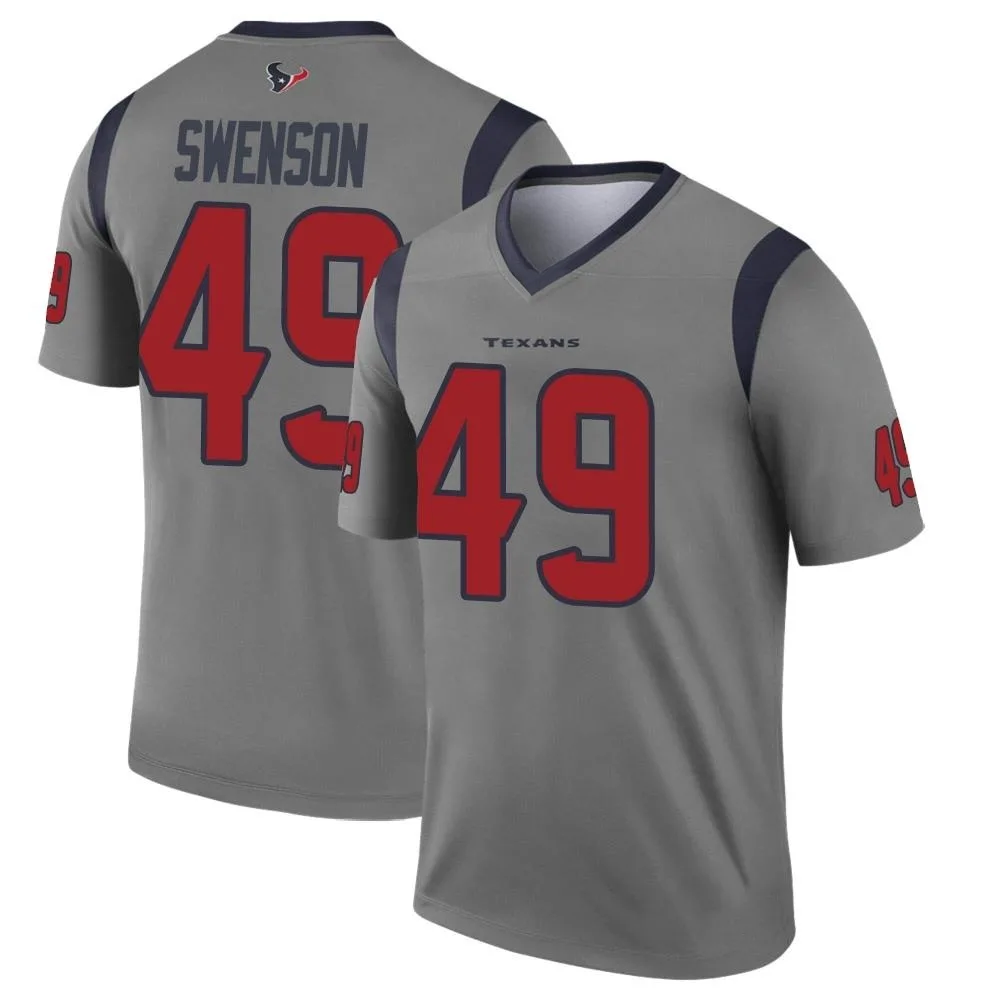 Men's Houston Texans Ian Swenson Nike Inverted Legend Gray Jersey Men's Houston Texans Ian Swenson Nike Inverted Legend Gray Jersey
