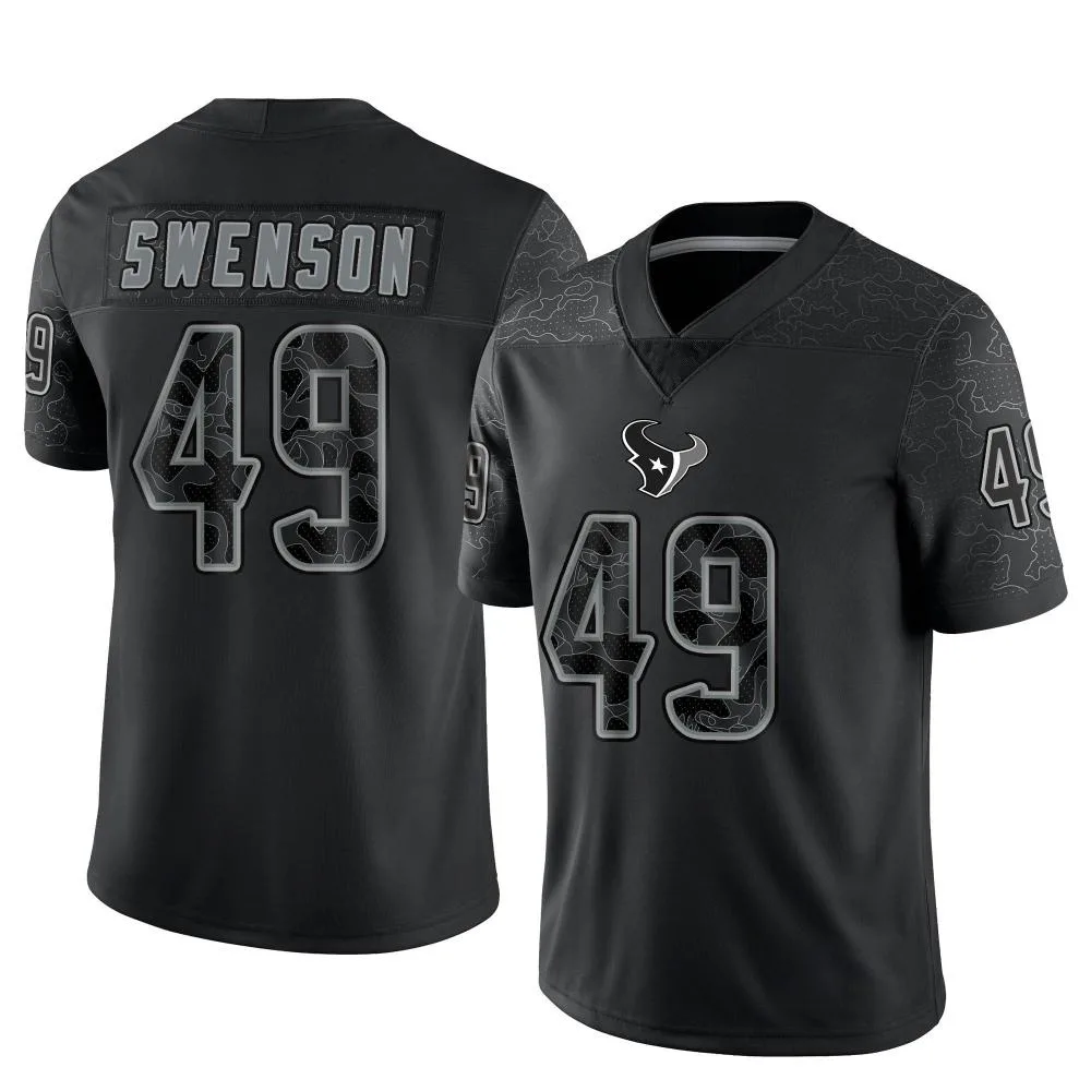 Men's Houston Texans Ian Swenson Nike Reflective Limited Black Jersey Men's Houston Texans Ian Swenson Nike Reflective Limited Black Jersey