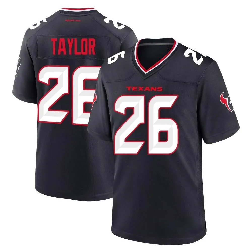 Men's Houston Texans J.j. Taylor Nike Team Game Navy Jersey Men's Houston Texans J.j. Taylor Nike Team Game Navy Jersey