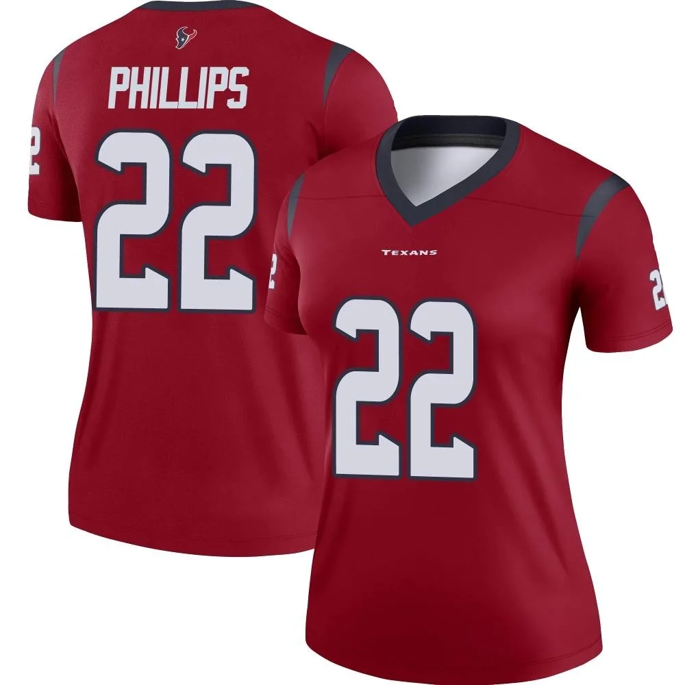 Women's Houston Texans Jacob Phillips Nike Legend Red Jersey Women's Houston Texans Jacob Phillips Nike Legend Red Jersey