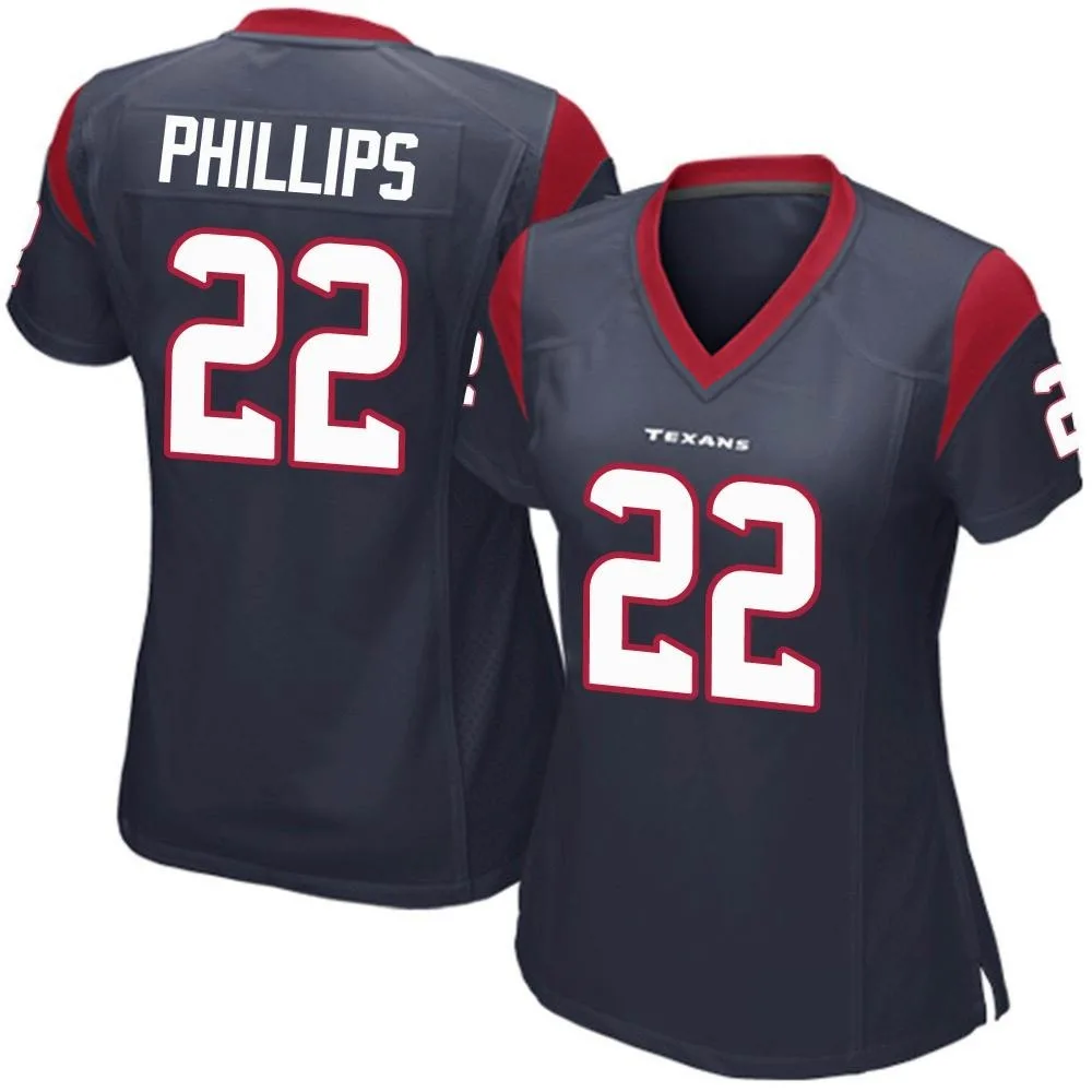 Women's Houston Texans Jacob Phillips Nike Team Color Game Navy Blue Jersey Women's Houston Texans Jacob Phillips Nike Team Color Game Navy Blue Jersey