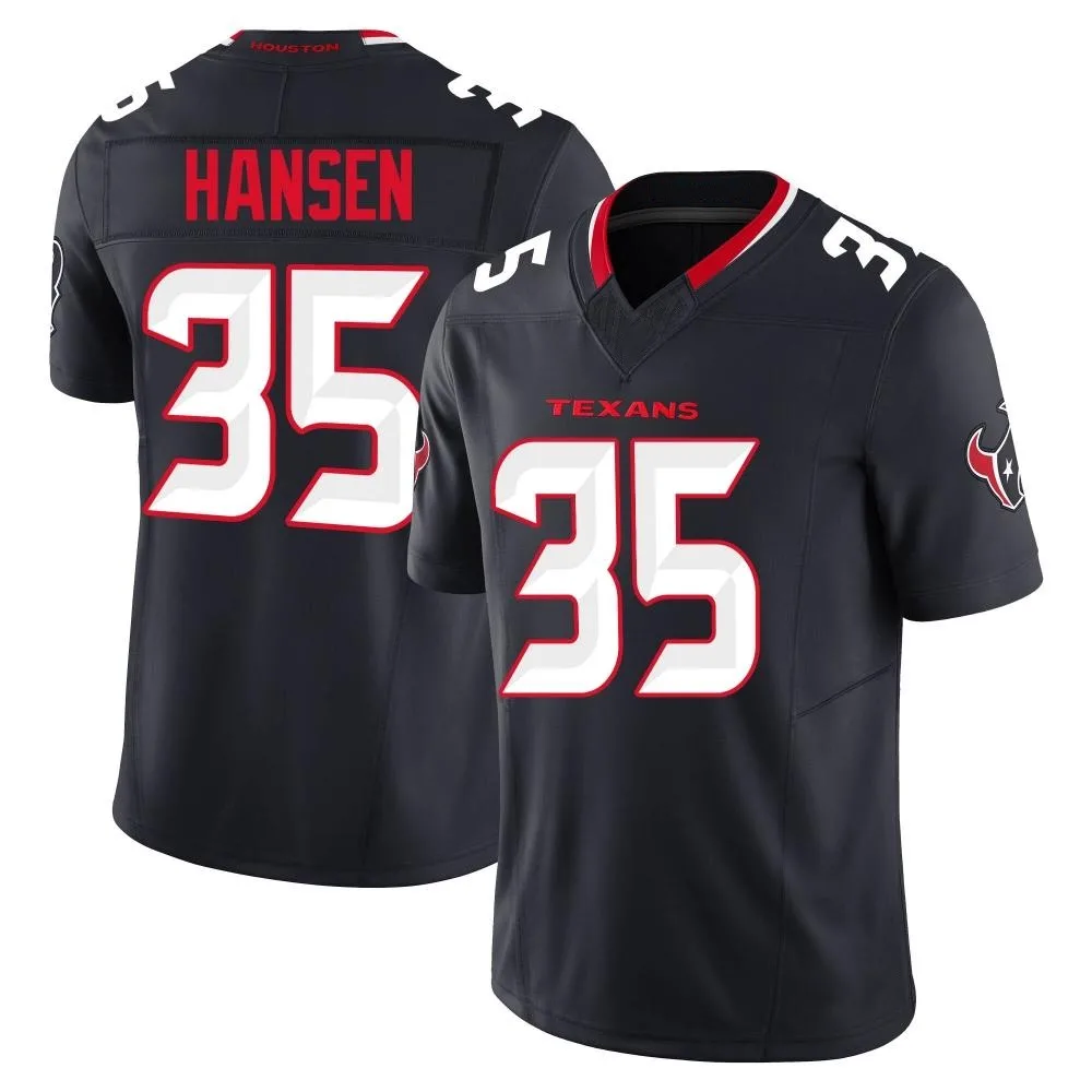 Men's Houston Texans Jake Hansen Nike Alternate Vapor F.U.S.E. Limited Navy Jersey Men's Houston Texans Jake Hansen Nike Alternate Vapor F.U.S.E. Limited Navy Jersey