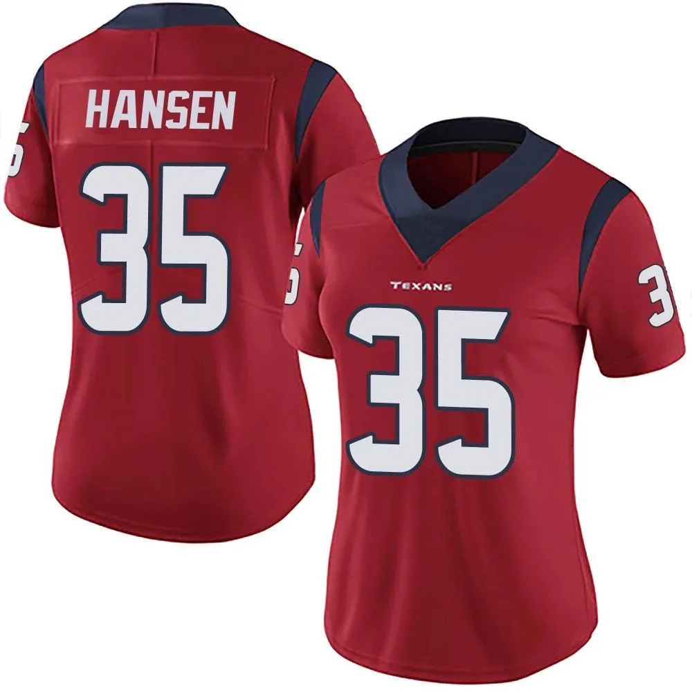 Women's Houston Texans Jake Hansen Nike Alternate Vapor Untouchable Limited Red Jersey Women's Houston Texans Jake Hansen Nike Alternate Vapor Untouchable Limited Red Jersey