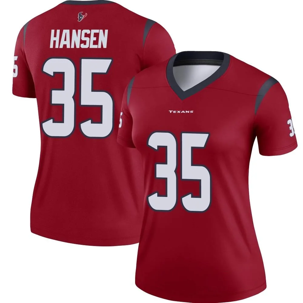 Women's Houston Texans Jake Hansen Nike Legend Red Jersey Women's Houston Texans Jake Hansen Nike Legend Red Jersey
