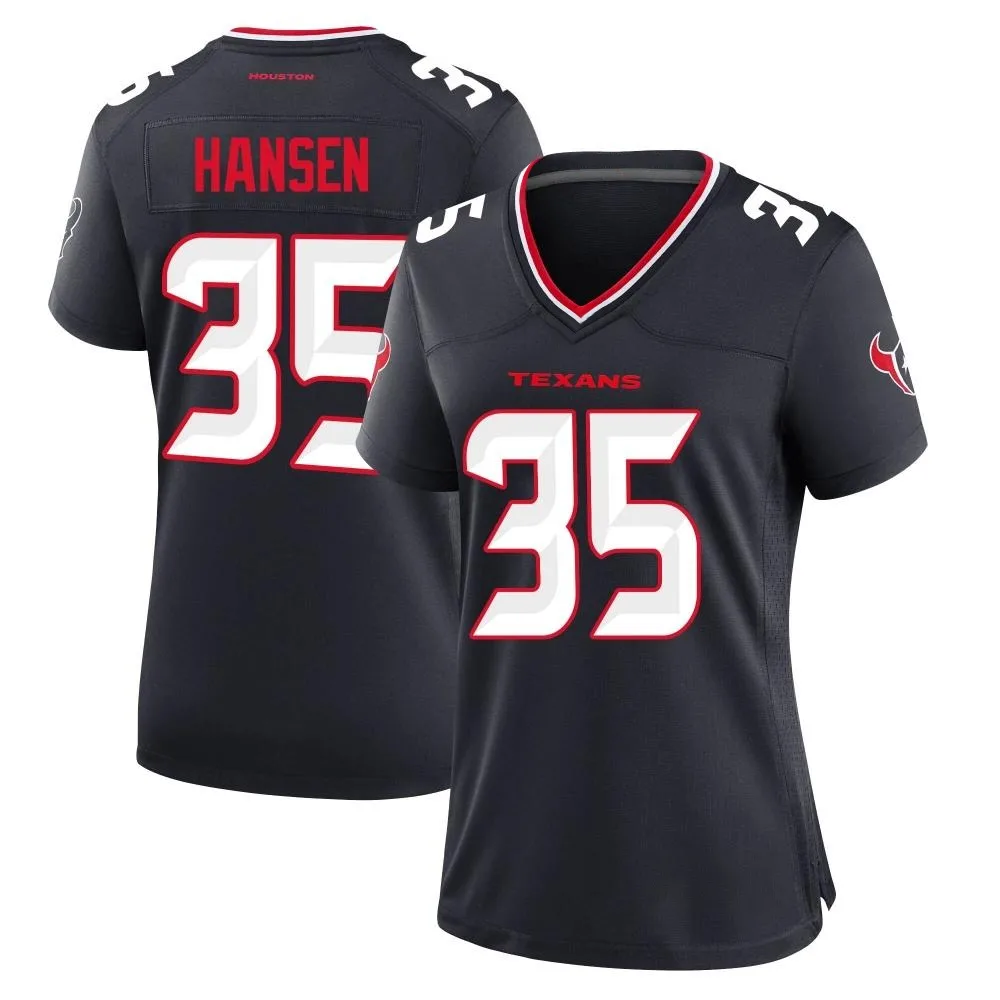 Women's Houston Texans Jake Hansen Nike Team Game Navy Jersey Women's Houston Texans Jake Hansen Nike Team Game Navy Jersey