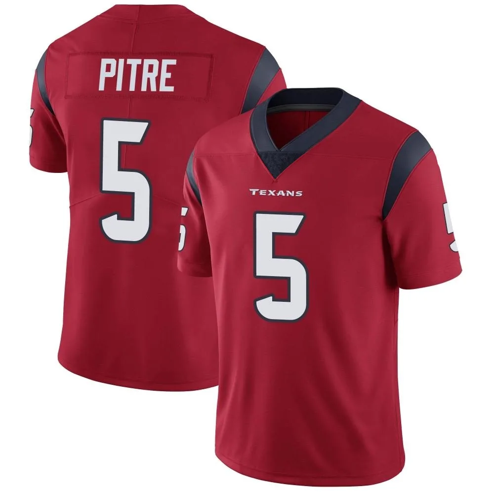 Men's Houston Texans Jalen Pitre Nike Alternate Vapor Untouchable Limited Red Jersey Men's Houston Texans Jalen Pitre Nike Alternate Vapor Untouchable Limited Red Jersey