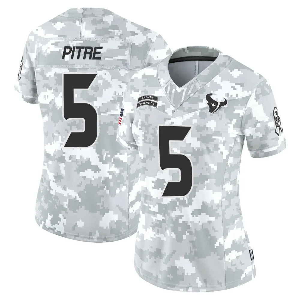 Women's Houston Texans Jalen Pitre Nike 2024 Salute to Service Limited Arctic Camo Jersey Women's Houston Texans Jalen Pitre Nike 2024 Salute to Service Limited Arctic Camo Jersey