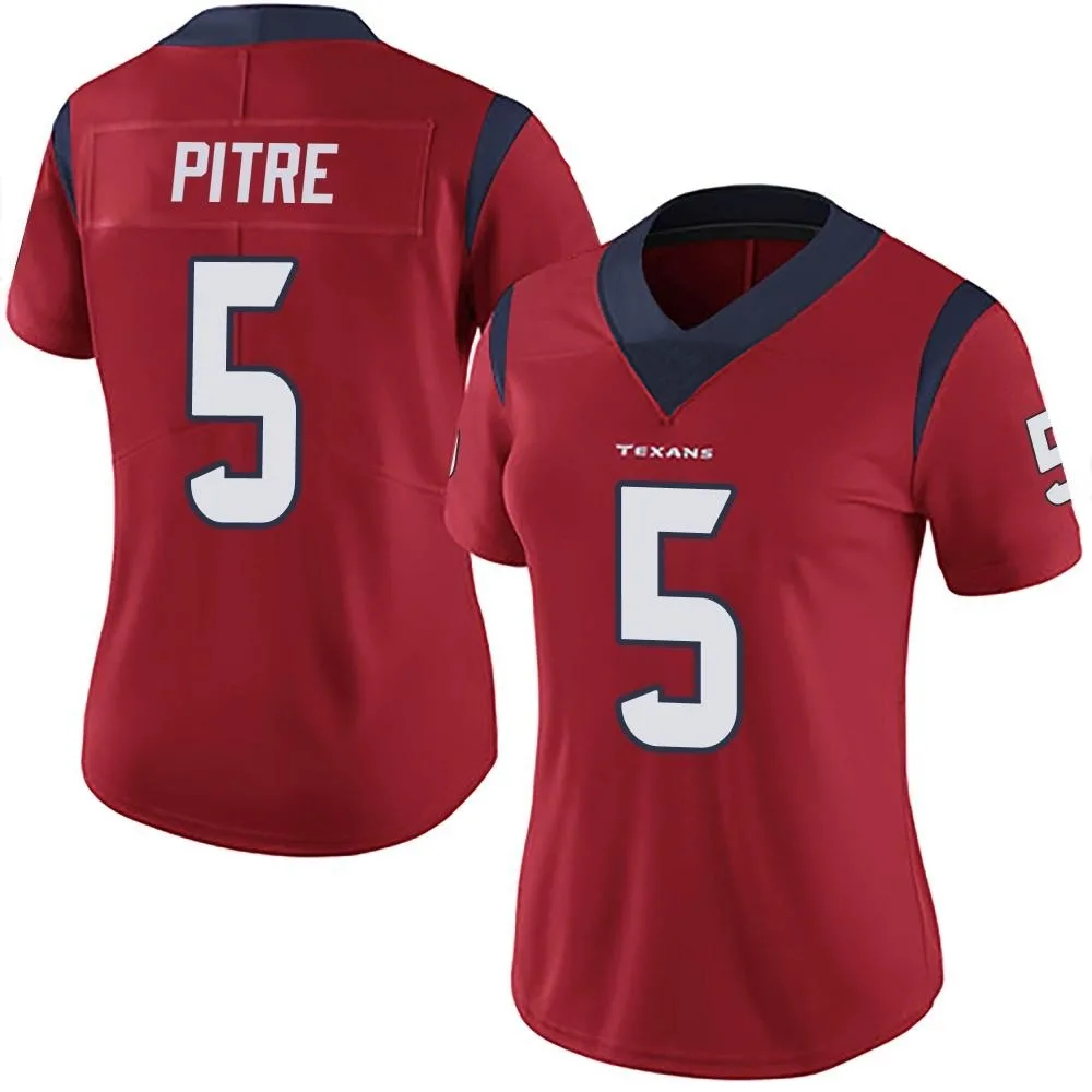 Women's Houston Texans Jalen Pitre Nike Alternate Vapor Untouchable Limited Red Jersey Women's Houston Texans Jalen Pitre Nike Alternate Vapor Untouchable Limited Red Jersey