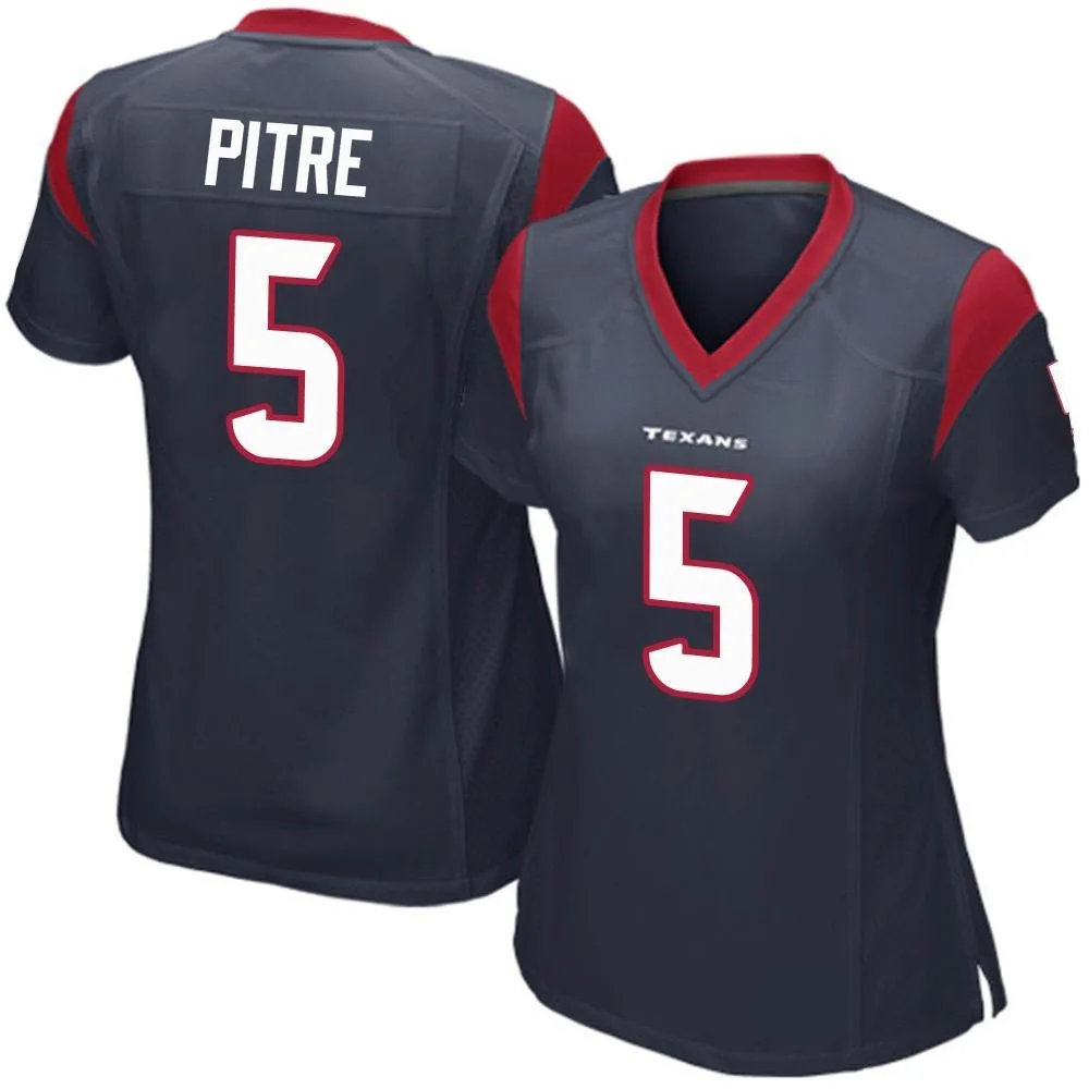 Women's Houston Texans Jalen Pitre Nike Team Color Game Navy Blue Jersey Women's Houston Texans Jalen Pitre Nike Team Color Game Navy Blue Jersey