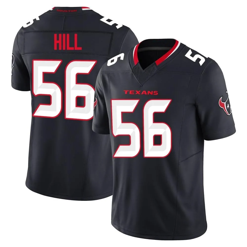 Men's Houston Texans Jamal Hill Nike Alternate Vapor F.U.S.E. Limited Navy Jersey Men's Houston Texans Jamal Hill Nike Alternate Vapor F.U.S.E. Limited Navy Jersey