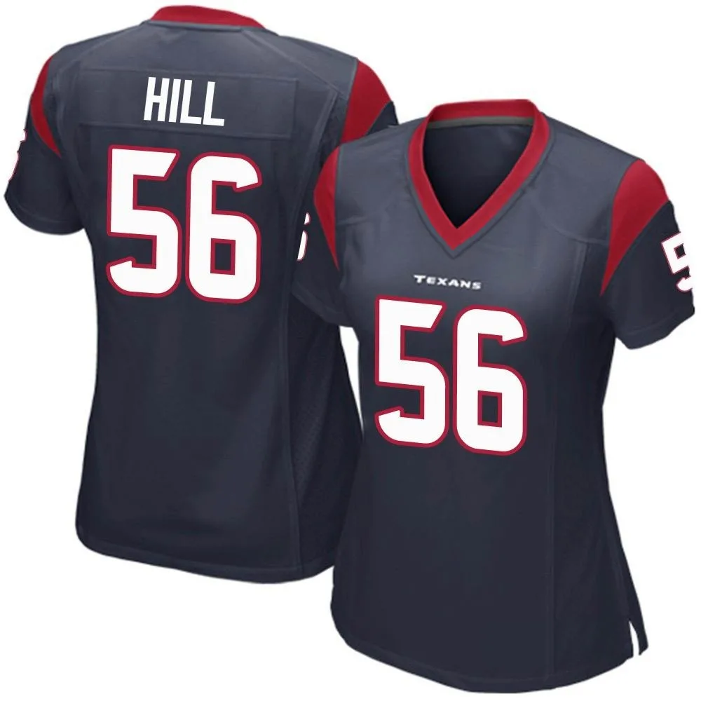 Women's Houston Texans Jamal Hill Nike Team Color Game Navy Blue Jersey Women's Houston Texans Jamal Hill Nike Team Color Game Navy Blue Jersey