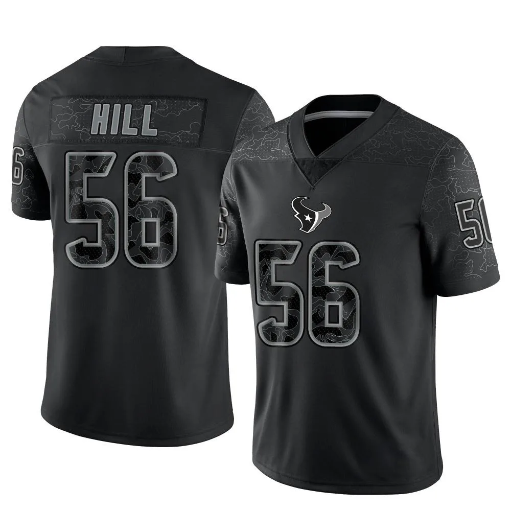 Youth Houston Texans Jamal Hill Nike Reflective Limited Black Jersey Youth Houston Texans Jamal Hill Nike Reflective Limited Black Jersey