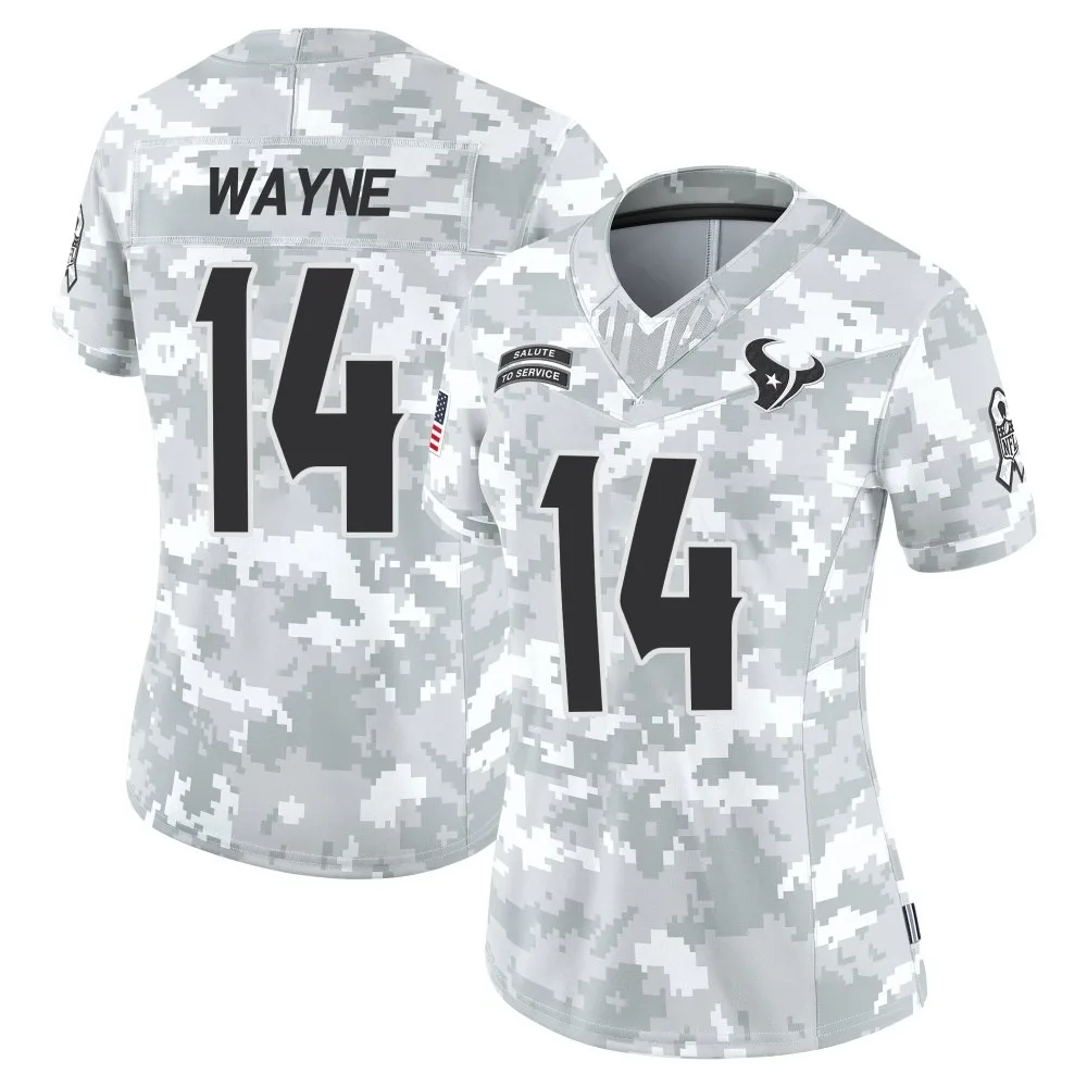 Women's Houston Texans Jared Wayne Nike 2024 Salute to Service Limited Arctic Camo Jersey Women's Houston Texans Jared Wayne Nike 2024 Salute to Service Limited Arctic Camo Jersey