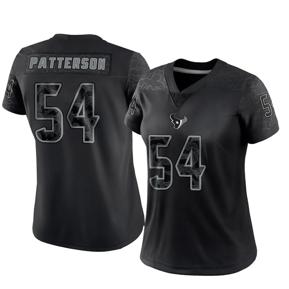 Women's Houston Texans Jarrett Patterson Nike Reflective Limited Black Jersey Women's Houston Texans Jarrett Patterson Nike Reflective Limited Black Jersey