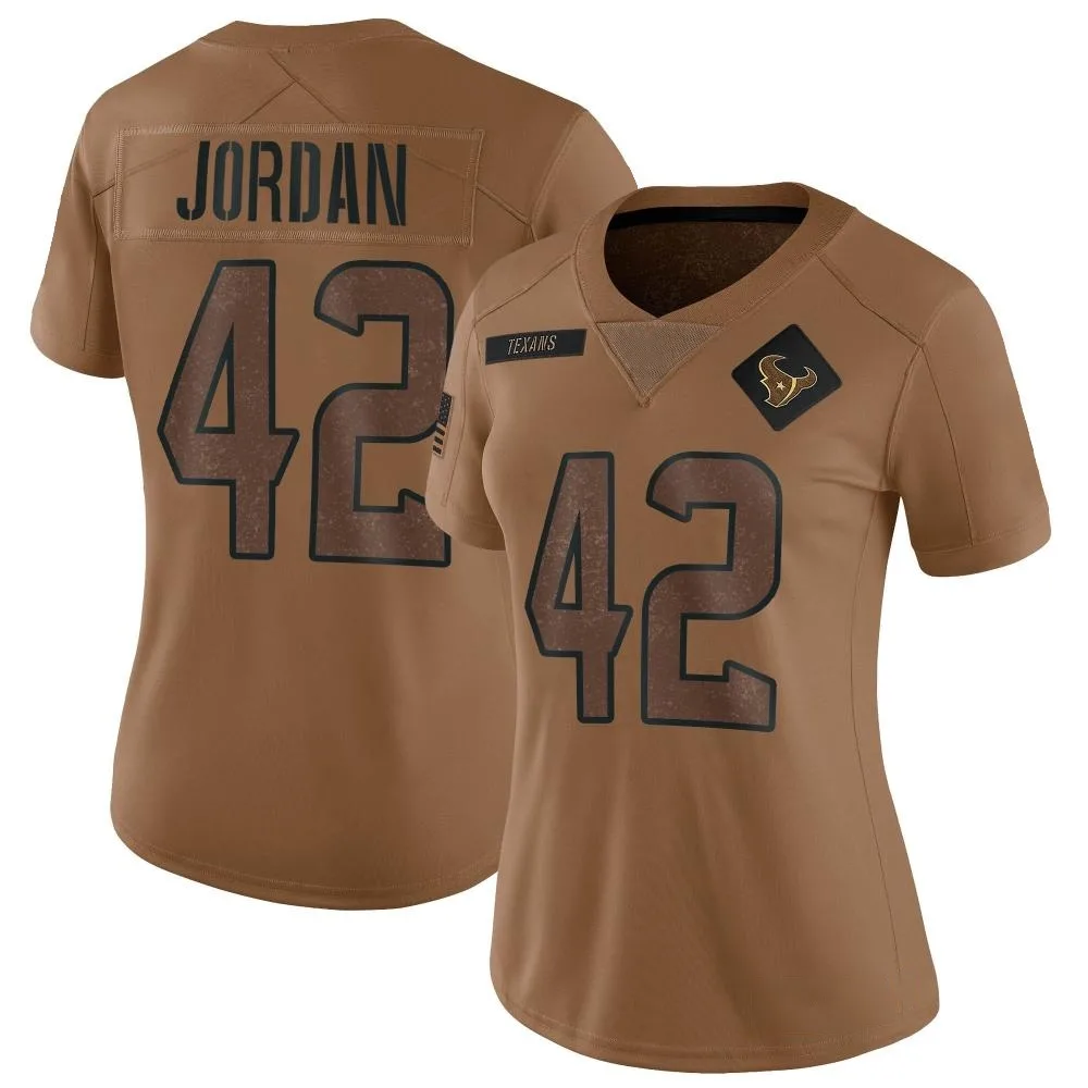 Women's Houston Texans Jawhar Jordan Nike 2023 Salute To Service Limited Brown Jersey Women's Houston Texans Jawhar Jordan Nike 2023 Salute To Service Limited Brown Jersey