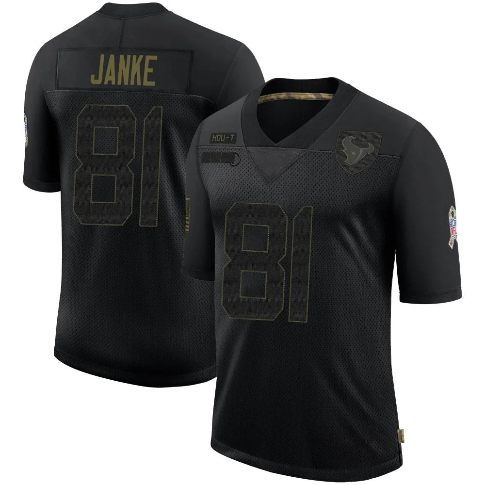Men's Houston Texans Jaxon Janke Nike 2020 Salute To Service Limited Black Jersey Men's Houston Texans Jaxon Janke Nike 2020 Salute To Service Limited Black Jersey