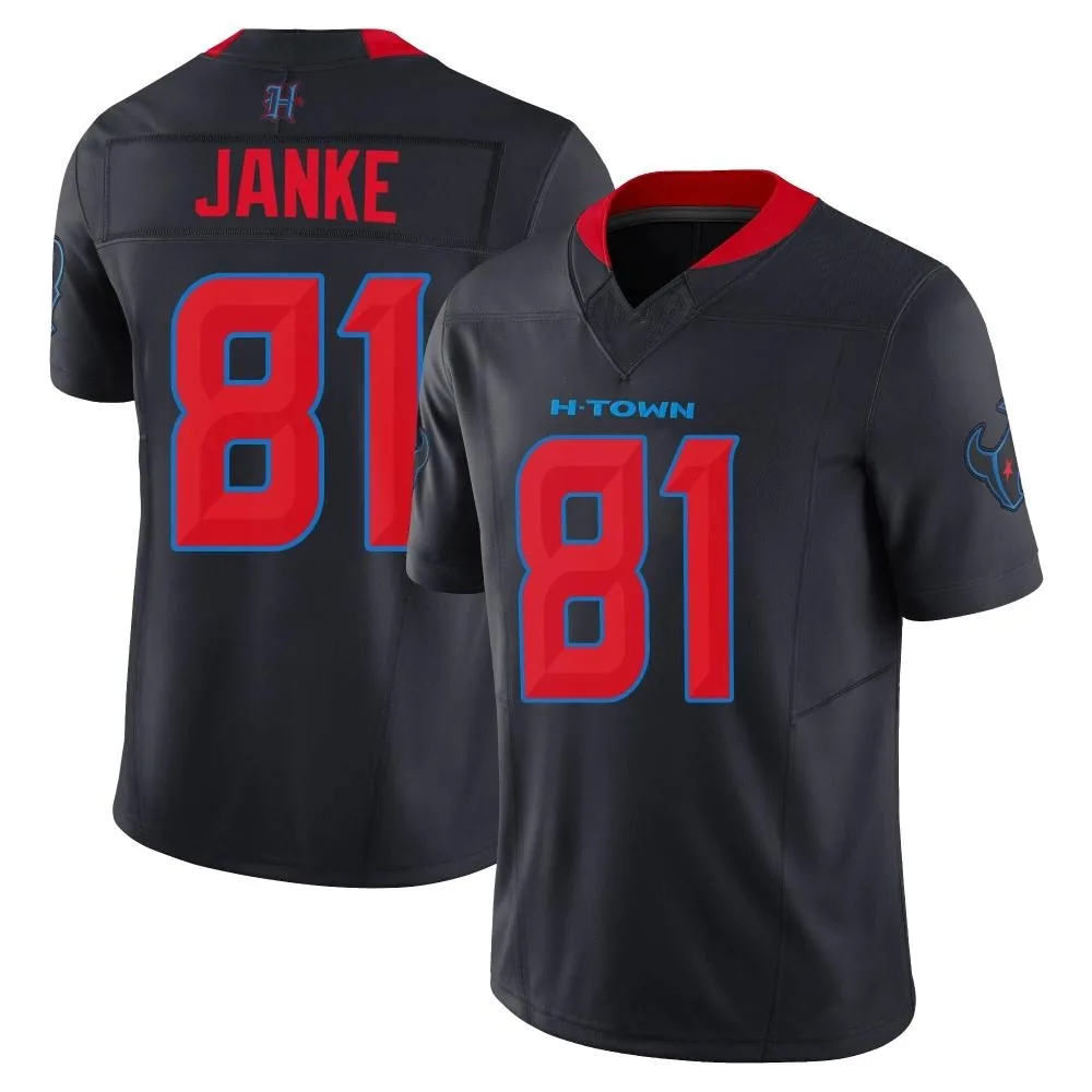 Men's Houston Texans Jaxon Janke Nike 2nd Alternate Vapor F.U.S.E. Limited Navy Jersey Men's Houston Texans Jaxon Janke Nike 2nd Alternate Vapor F.U.S.E. Limited Navy Jersey