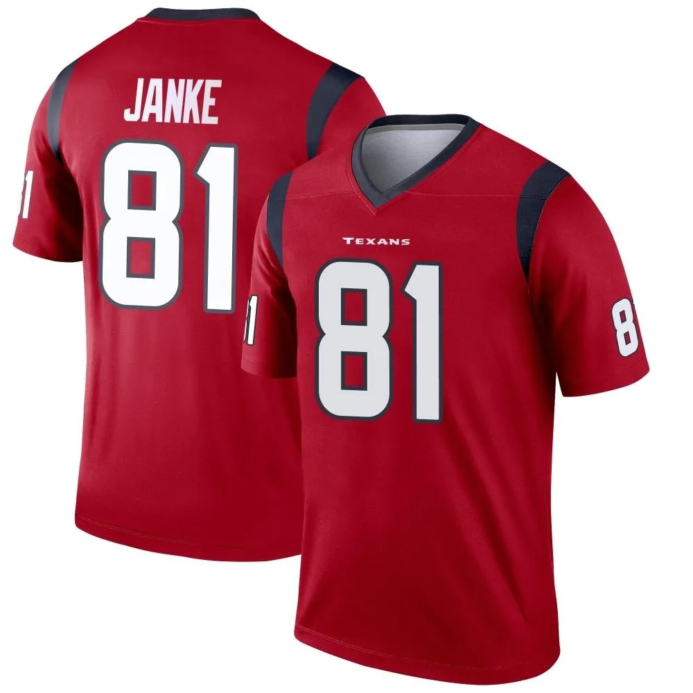 Men's Houston Texans Jaxon Janke Nike Legend Red Jersey Men's Houston Texans Jaxon Janke Nike Legend Red Jersey