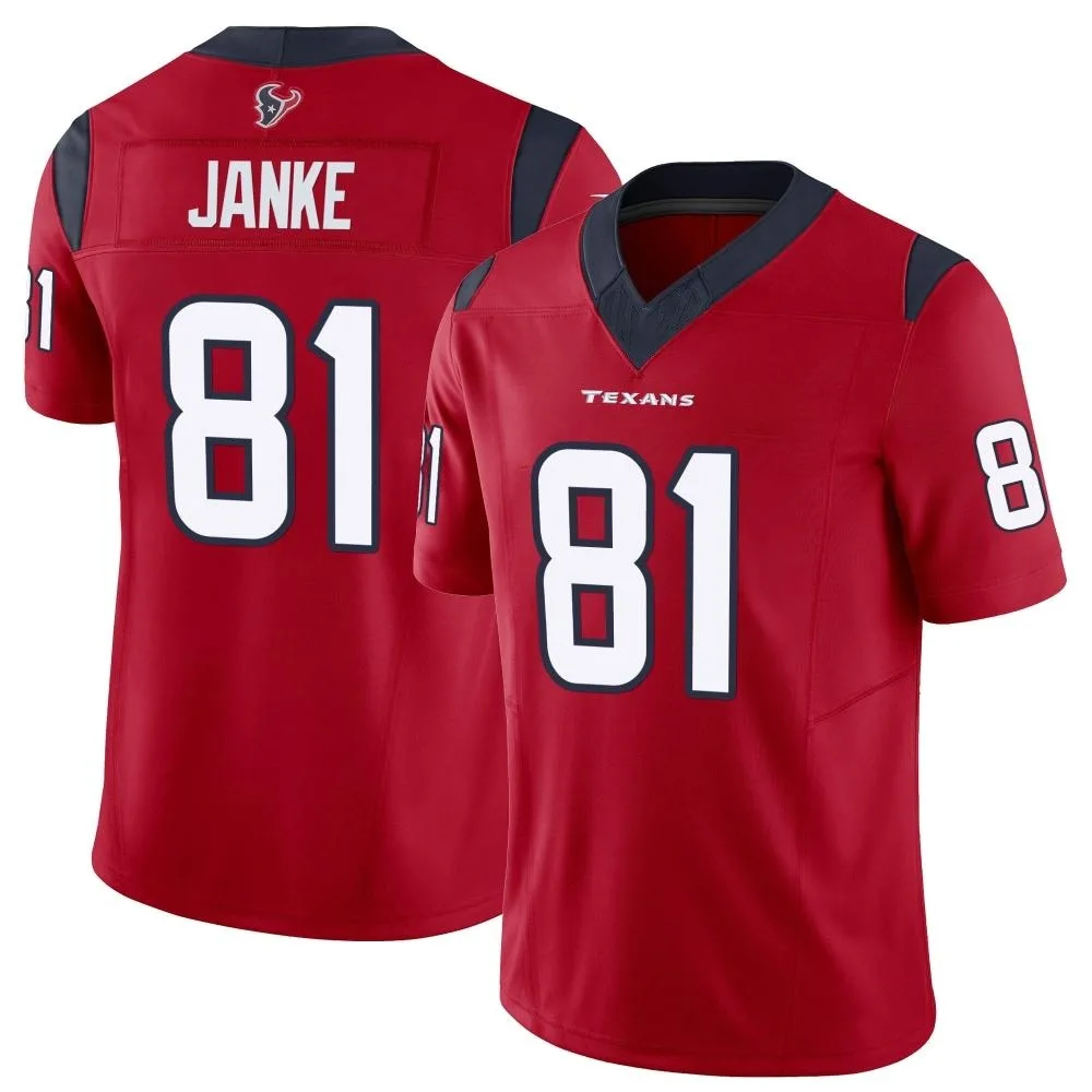 Men's Houston Texans Jaxon Janke Nike Vapor F.U.S.E. Limited Red Jersey Men's Houston Texans Jaxon Janke Nike Vapor F.U.S.E. Limited Red Jersey
